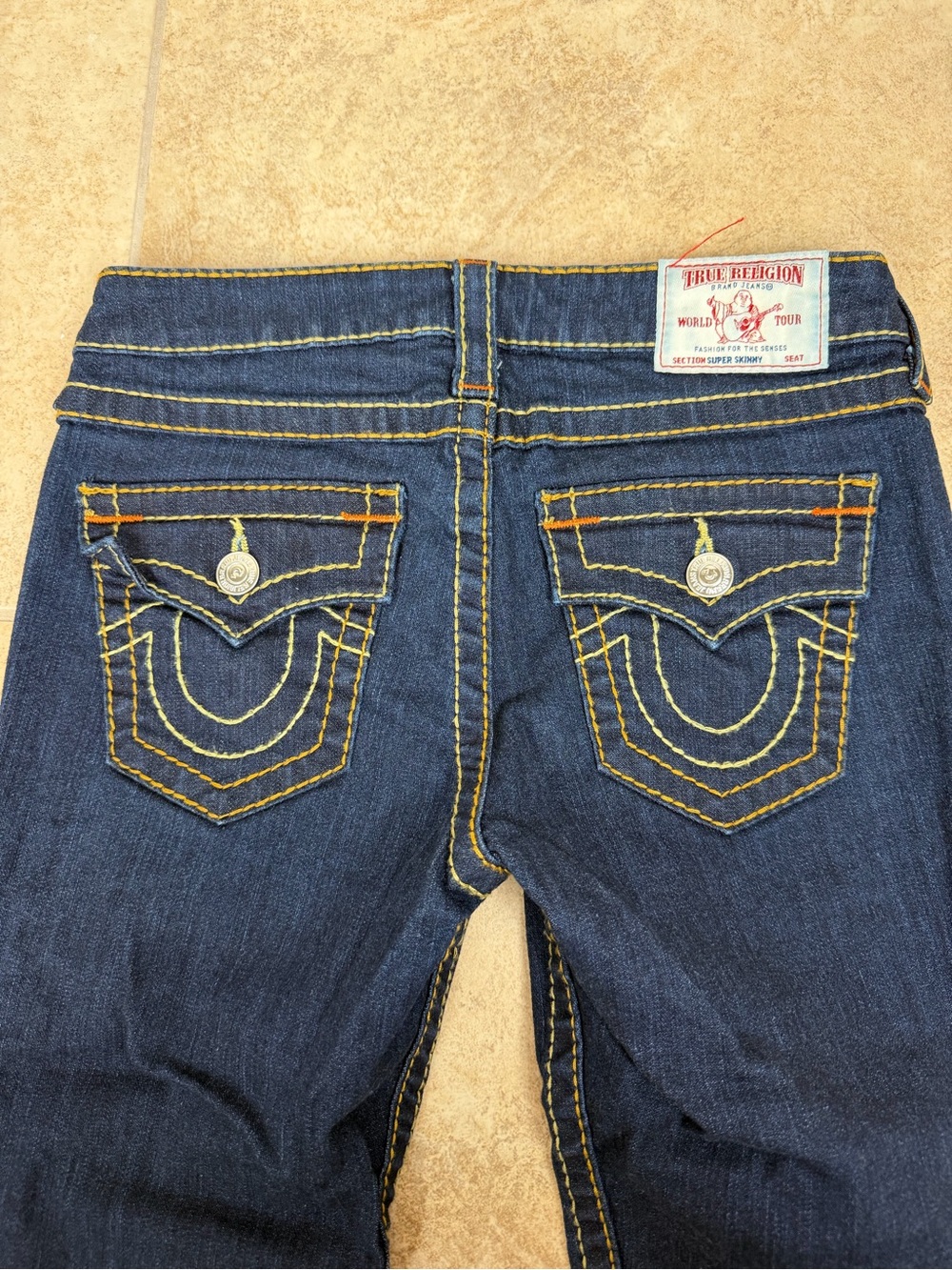 True Religion Big T Dark Indigo Super Skinny Jeans - Picture 7 of 10